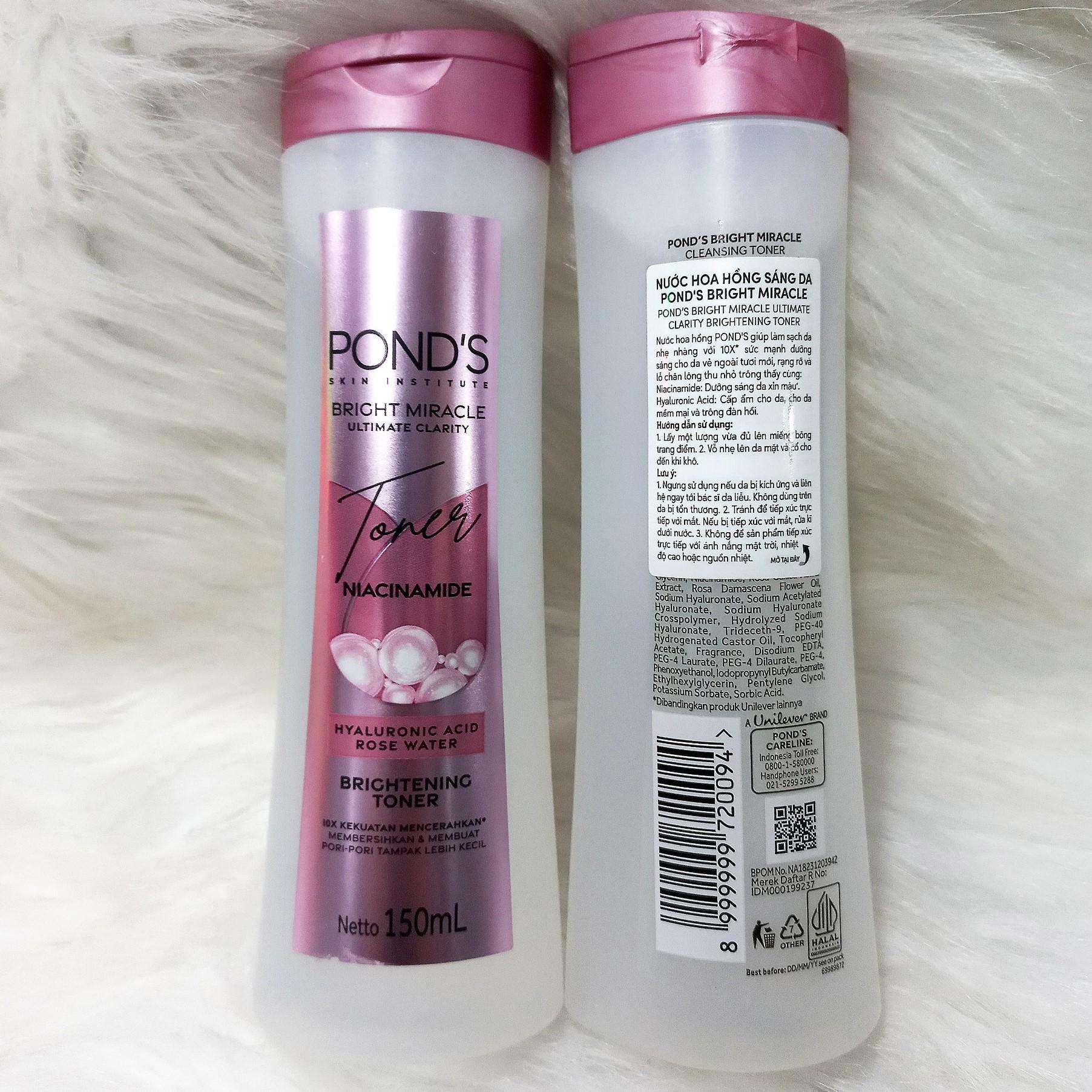 Nước Hoa Hồng Ponds dưỡng trắng da 150ml