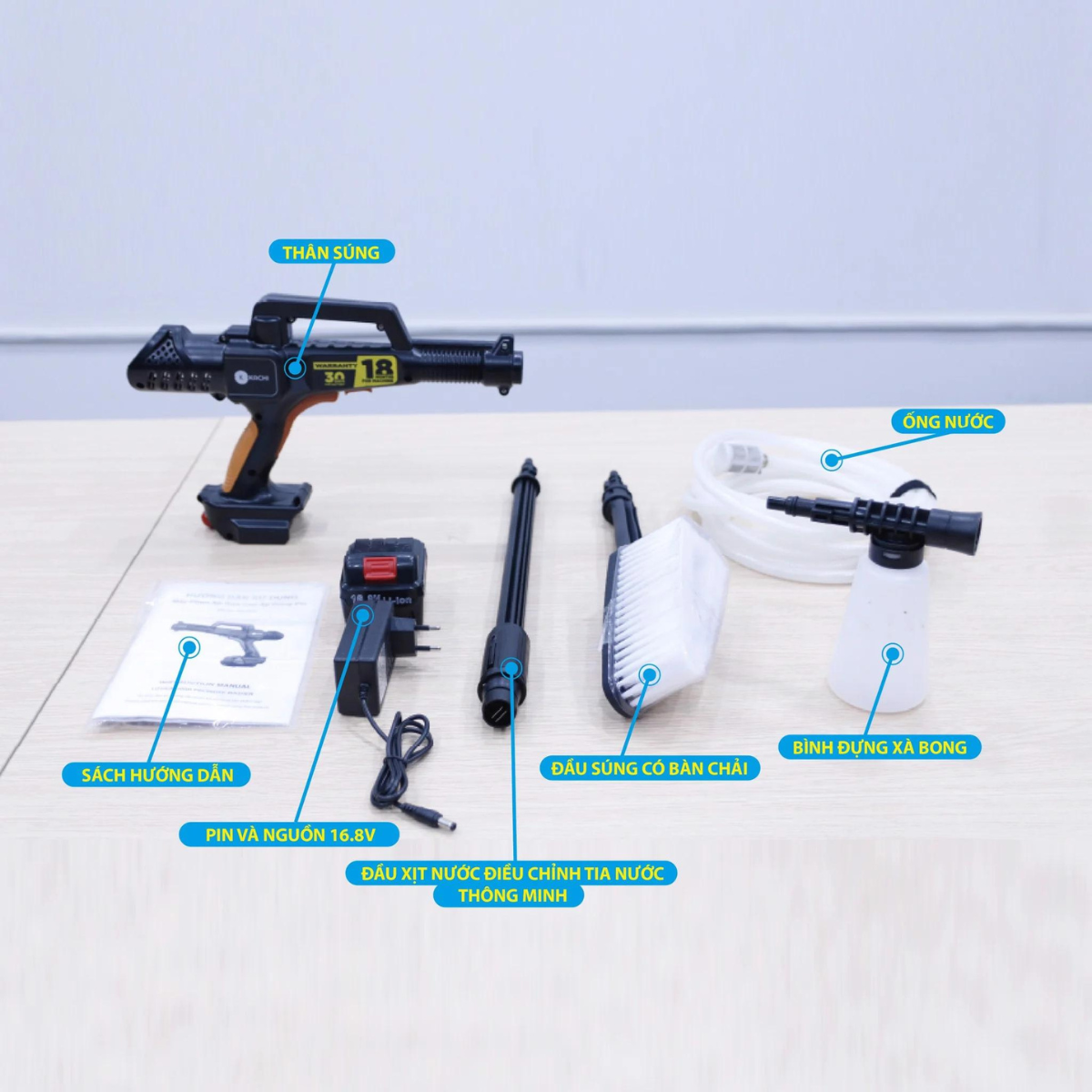 Máy xịt rửa xe cao áp Kachi- Thanh lý