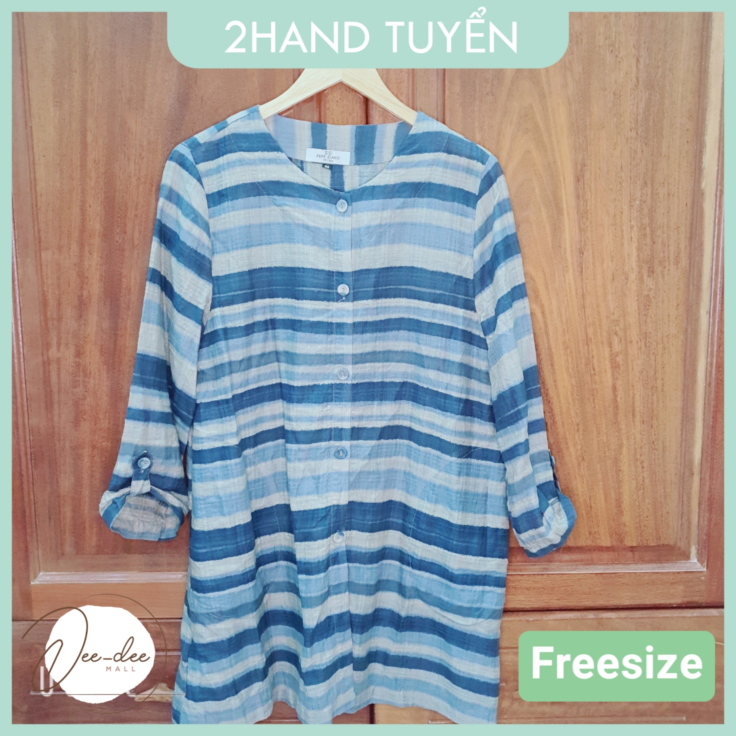 [2Hand] Áo sơ mi xô Hàn Quốc