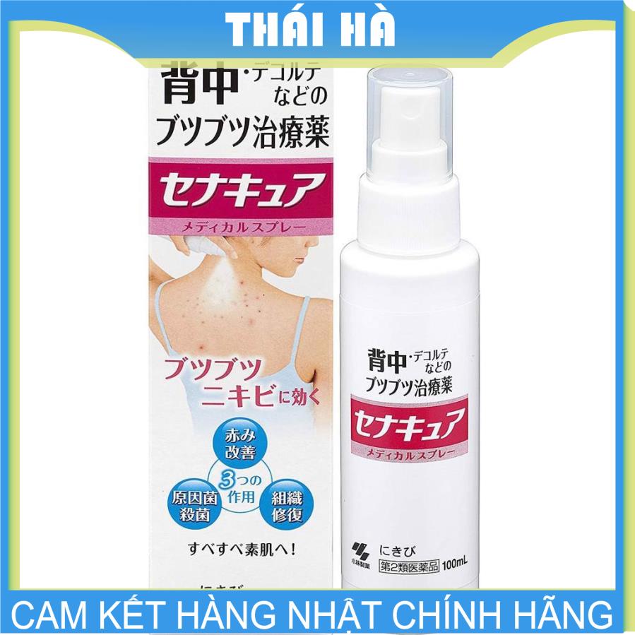 Xịt mụn lưng, viêm nang lông kobayashi senakyua 100ml nhật bản