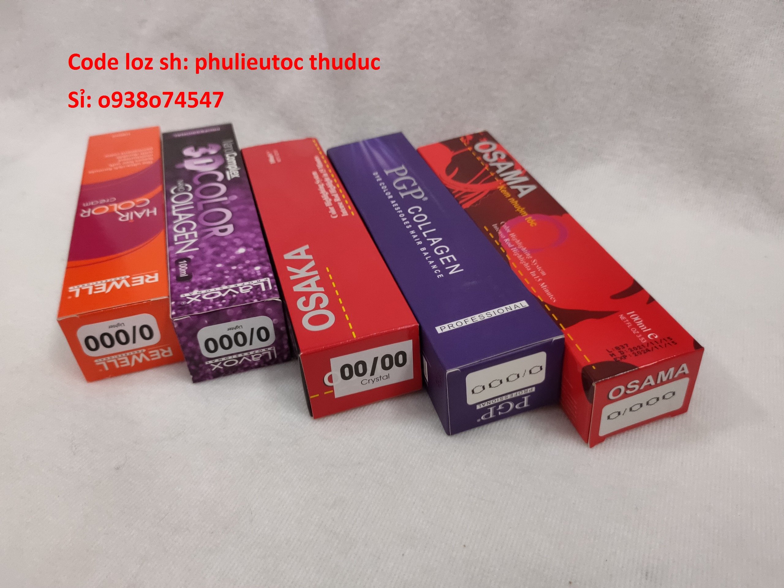 Màu nhuộm tóc 0000 - pgp - rewell - lavox - osaka - osama