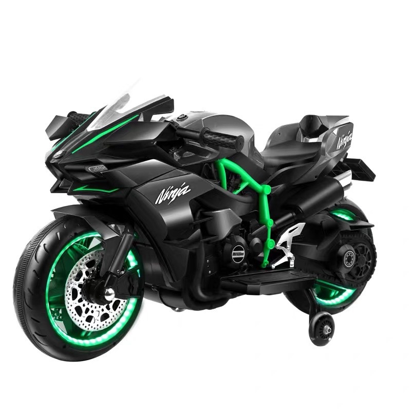 Xe máy điện moto 3 bánh Ninja H2R siêu thể thao đồ chơi cho bé tự lái