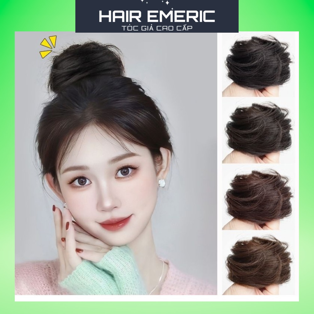 Tóc giả búi tròn thời trang dành cho nữ Emeric