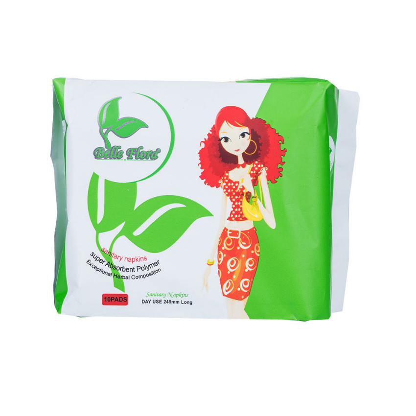 Băng Vệ Sinh Belle Flora Lưới Lụa Ban Ngày 245mm (10 miếng)(Cánh)