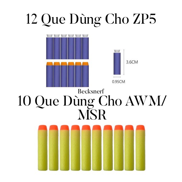 Que xốp bọt biển dồ chơi nhiều kích cỡ