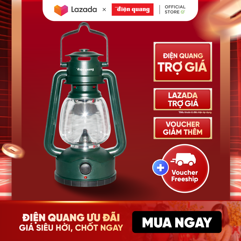 Đèn sạc Led Điện Quang ĐQ PRL04 AG (0.5W, ánh sáng trắng, màu xanh quân sự)