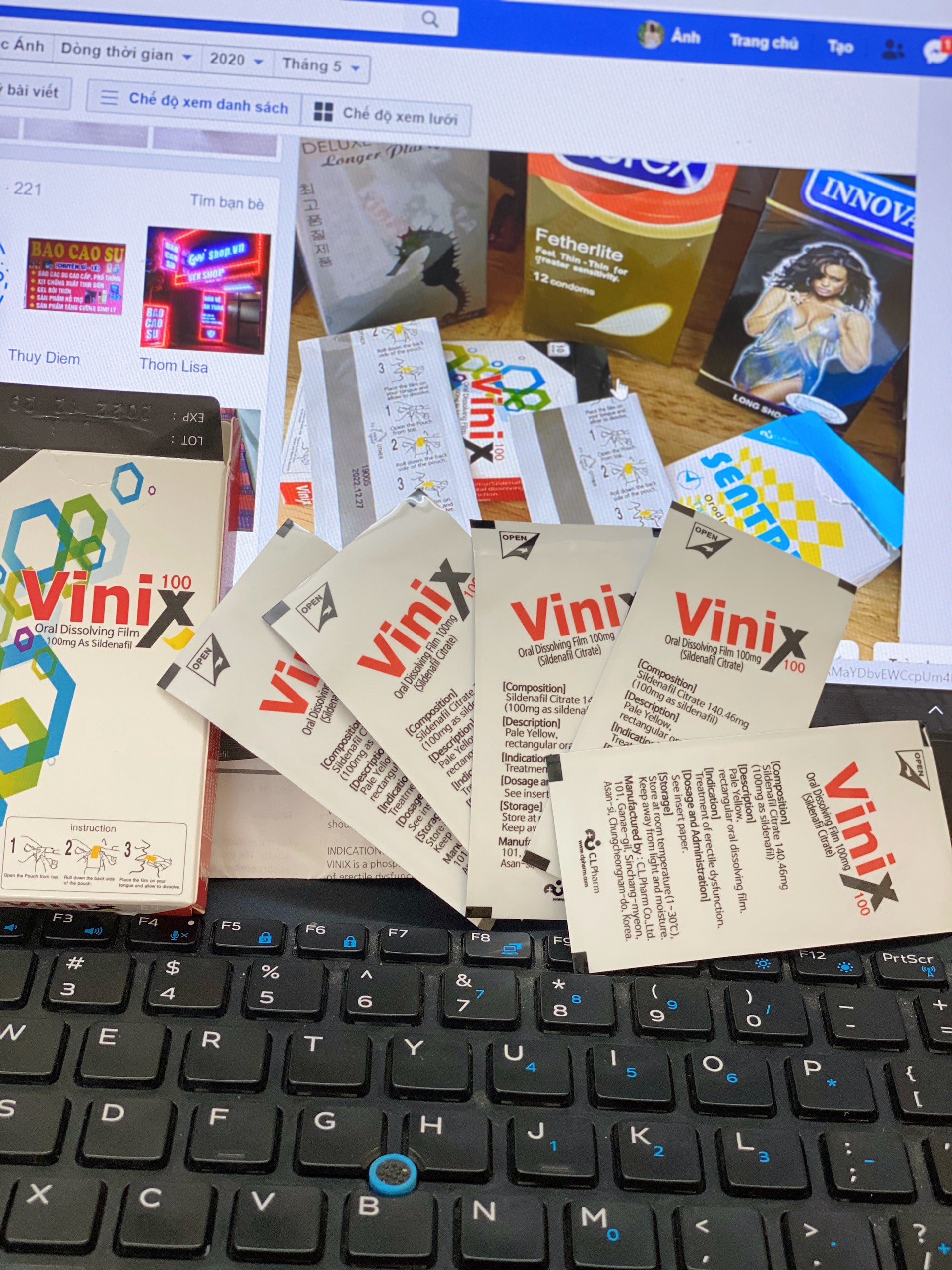 Tem ngậm Cường Dương Hàn Quốc Vinix 100mg
