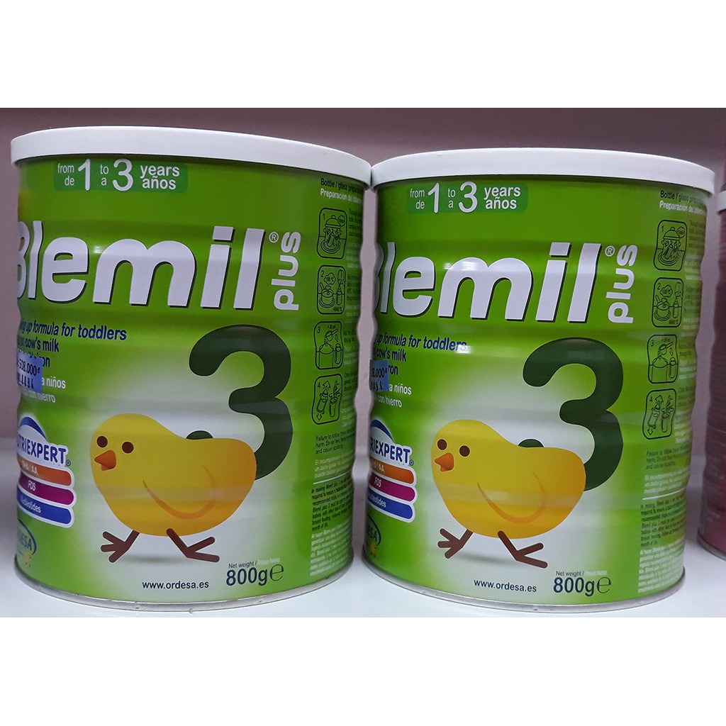 combo 2 hộp sữa bột Blemil plus 3 ordesa 800g Date mới nhẩt