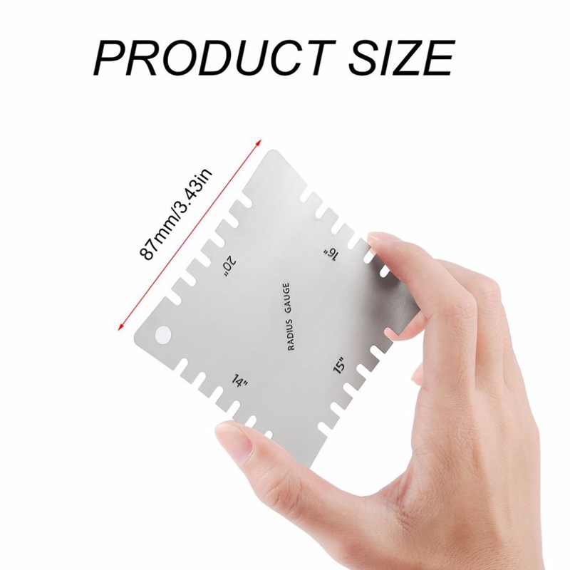 4Pcs Stainless Steel Guitar Notched Radius Gauge Design Fingerboard