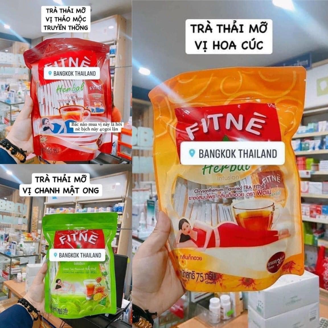 MẪU MỚI - Trà FITNE Herbal Thái Lan-Trà Túi Lọc (30-40 gói)