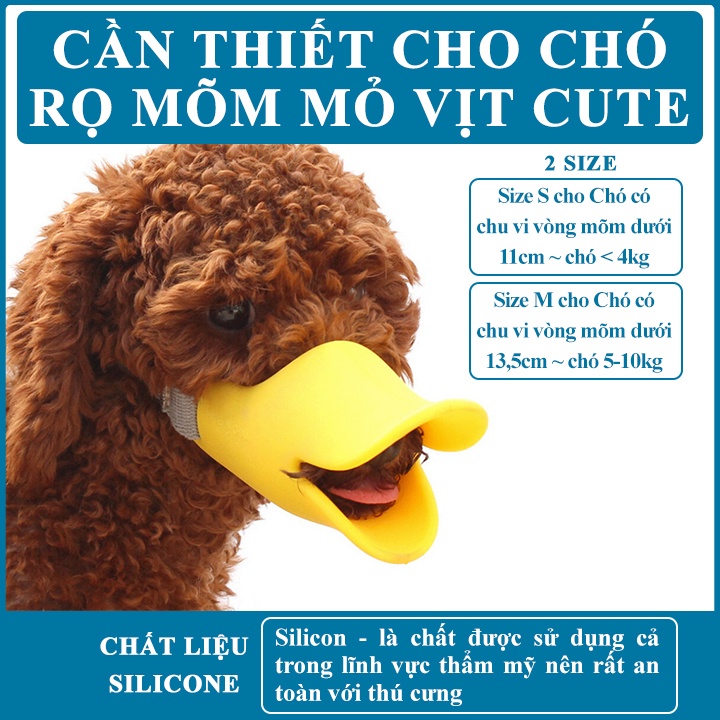 Rọ mõm mỏ vịt cho chó 2 size (màu ngẫu nhiên)