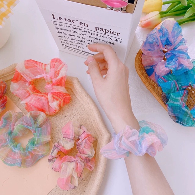 Cột Tóc Scrunchies - Voan Bồng