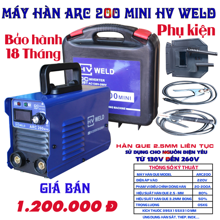 [HCM]Máy hàn que điện tử ARC 200 MINI