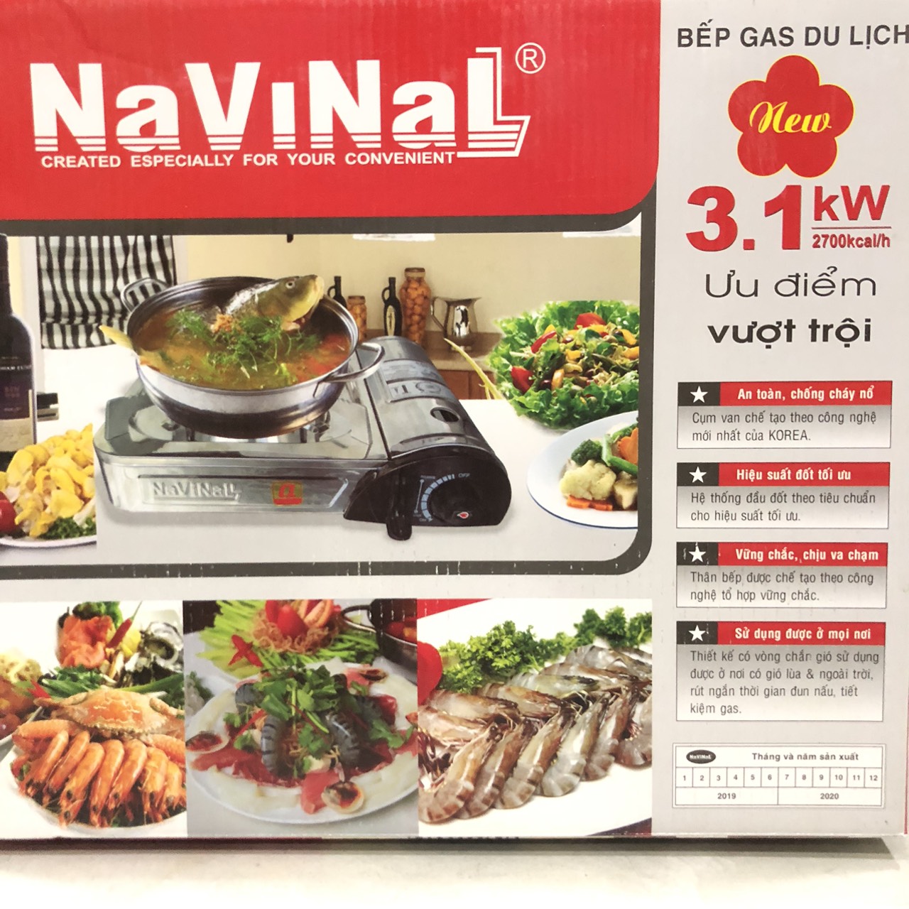Bếp gas mini inox cao cấp Navinal