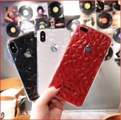 Ốp Vân Kim Cương Silicon 3D Trong Suốt cho Iphone 6