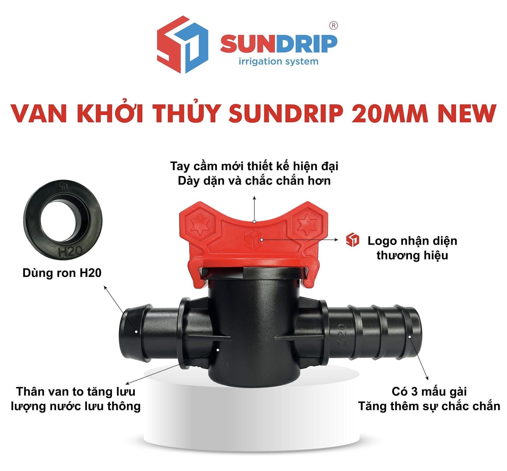 Van khởi thuỷ 20 có ron đầu lớn 20, van khởi thủy 20 bầu lớn, van khởi thủy 20 lưu lượng lớn