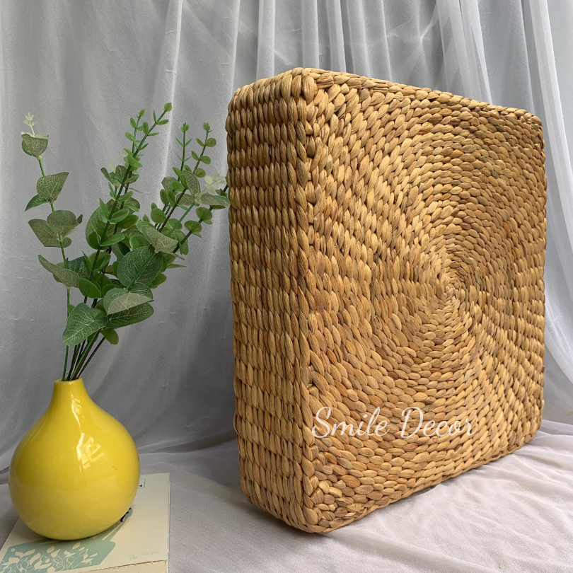 Square hyacinth cushion vintage style for home decor