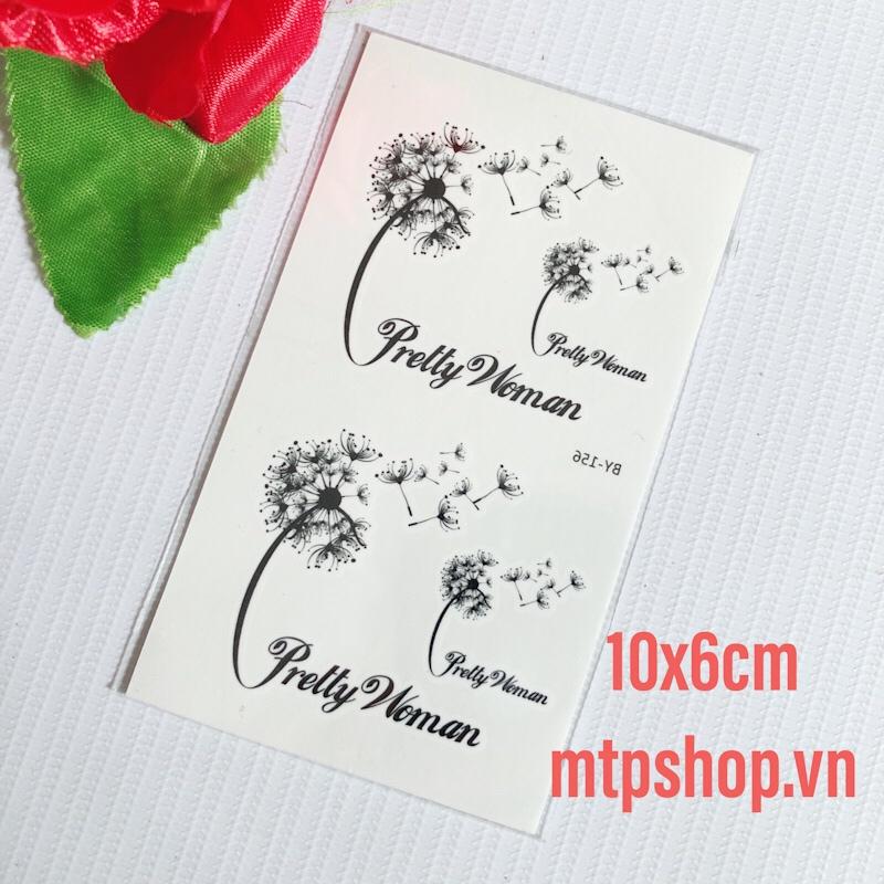 [HCM]Combo 6 tấm hình xăm dán hoa bồ công anh  (mua 5t tặng 1 mini tattoo)
