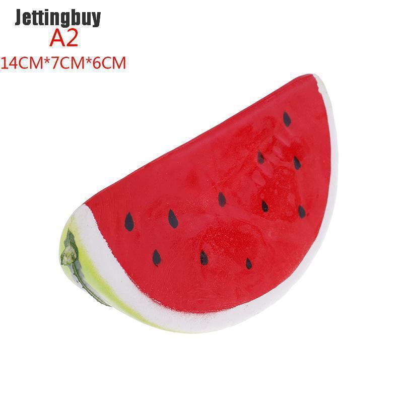 Jettingbuy 1Pc Giant jumbo soft watermelon squeeze toys slow rising stress reliever toy