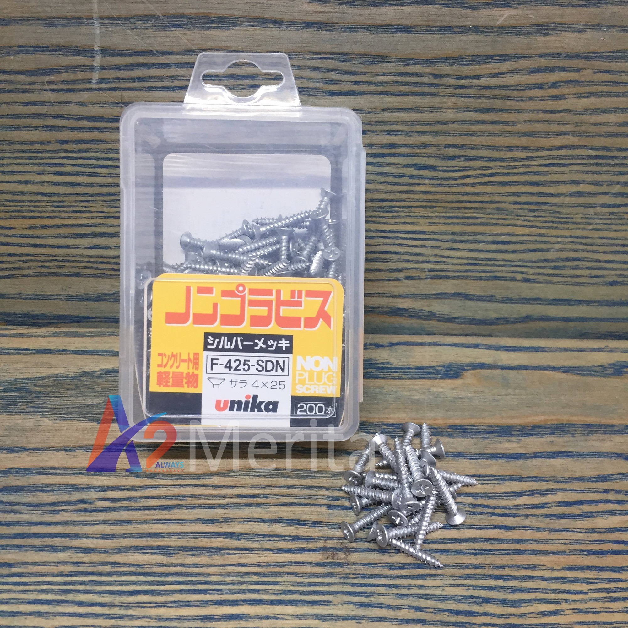 Vít bê tông 4mm đầu bằng Unika F425