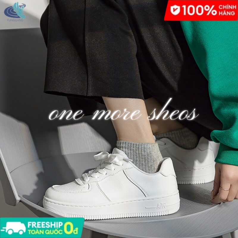 YUNGUANG Giày dép trắng mới AF1 giày thể thao nữ sinh viên giày dép thời trang【Free Shipping Miễn phí vận chuyển】