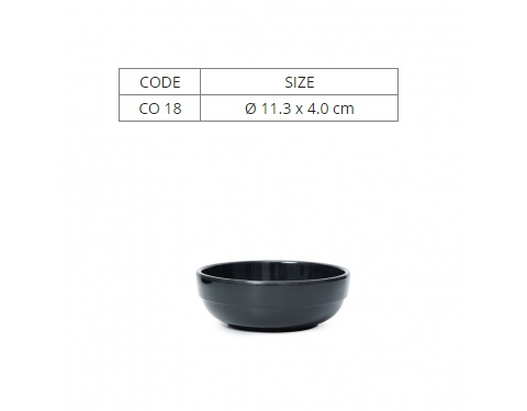 Chén Nhựa Melamine Đen Bóng Co18
