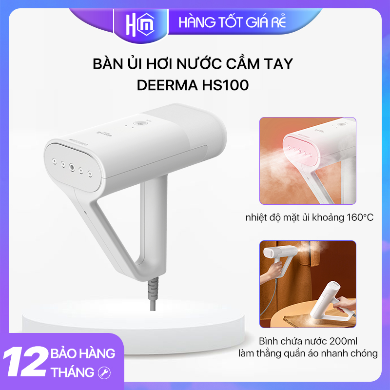 Bàn ủi hơi nước cầm tay DEERMA HS100 - công suất 1000W tiện lợi