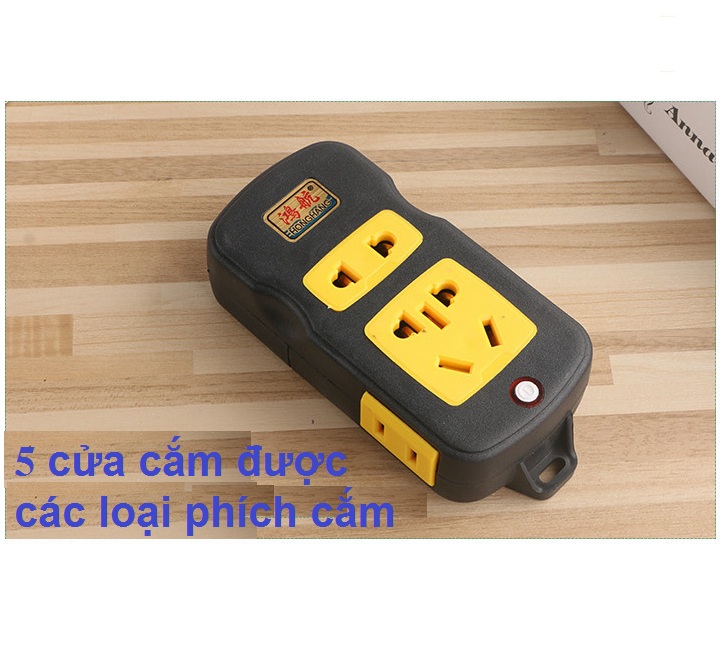 Ổ cắm điện 5 cửa Sz05, cắm được tất cả các loại phích cắm
