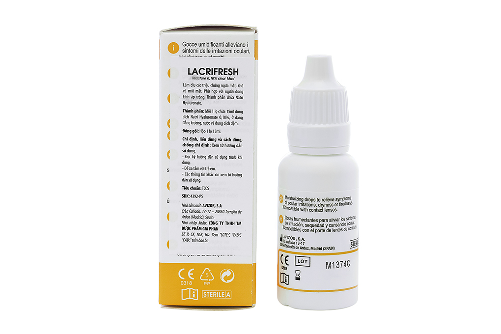 [HCM]Dung dịch nhỏ mắt Lacrifresh Moisture 0.1% chai 15ml