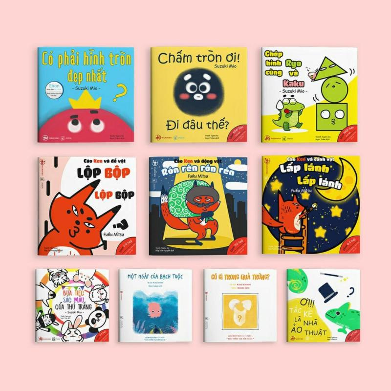 Mua Combo 10 quyển Ehon Nhật Bản cho trẻ 0 - 6 tuổi ( Âm thanh, màu sắc, hình khối )