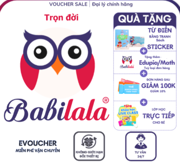 Babilala Tiếng Anh chất lượng cao cho trẻ 3-8 tuổi (1 năm, trọn đời)