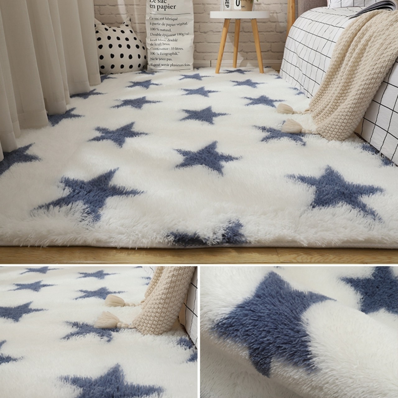[HCM]Thảm Lông Dài Cao Cấp Độ Dày 4Cm Kích Thước 1m6x2m Nhiều Sự Lựa Chọn