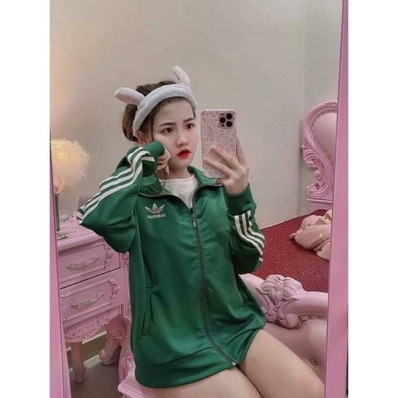 Áo khoác nỉ thể thao sọc 3 vạch năng động