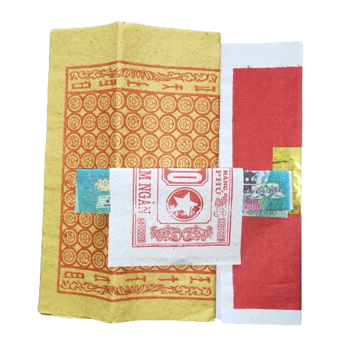 Tiền Bắc Lễ Đỏ [giấy cúng Gia Tiên] - Xấp = 10 tệp nhỏ