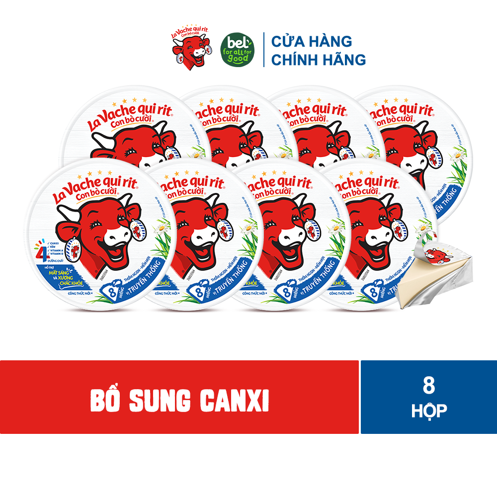 Combo 8 Phô mai con bò cười 8 miếng 112G