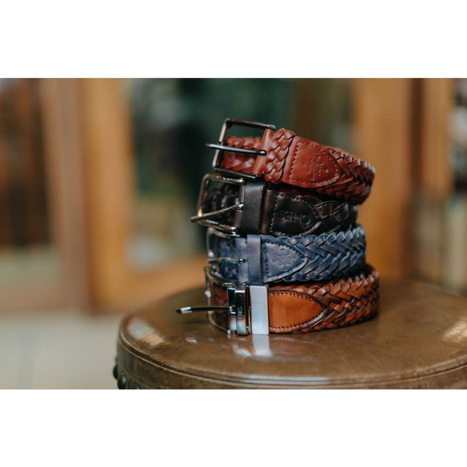 Thắt lưng da đan cao cấp thương hiệu d'leder
