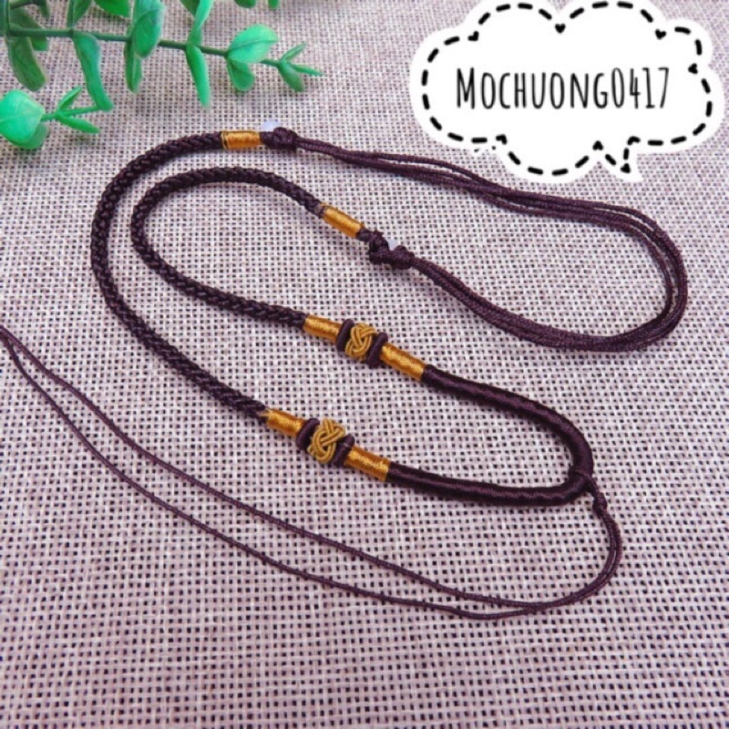 Dây dù đen đốt vàng MS2