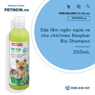 Sữa tắm ngăn ngừa ve cho chó mèo Beaphar Bio Shampoo 250ml petnow thumbnail