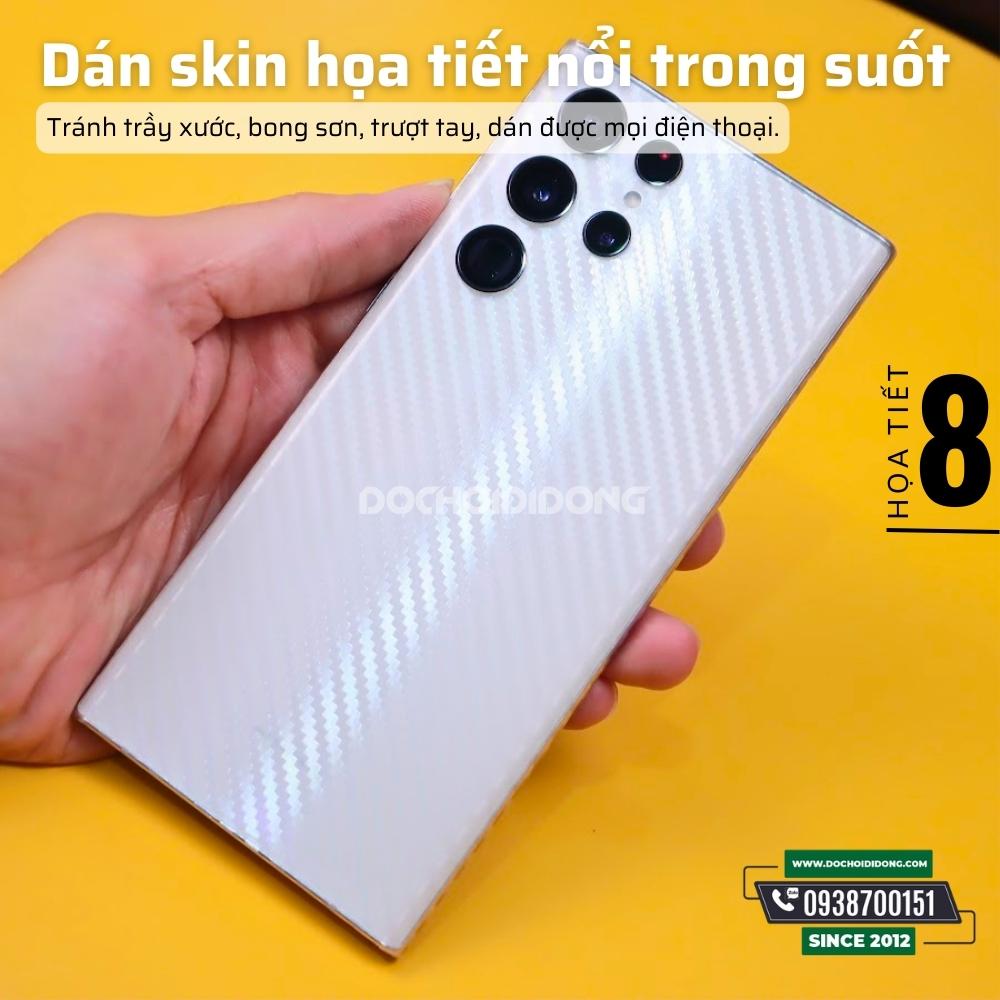 Miếng dán skin họa tiết vân nổi trong suốt samsung note 8 note 9 note 10 note 20 plus ultra 5g