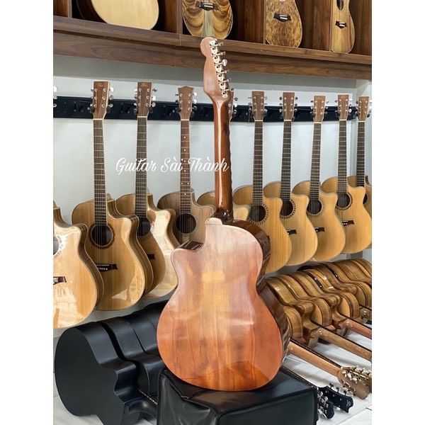 (Miễn Phí Ship) Đàn Ghita Vọng Cổ Phím Lõm Chính Hãng ST.Real Guitar Sài Thành Mã ST-VC02 Gỗ Hồng Đào Nguyên Tấm