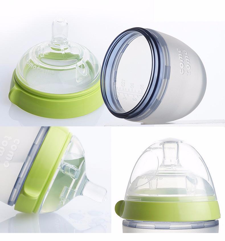 Combo 02 Bình sữa comotomo siêu mềm 150ml màu Xanh