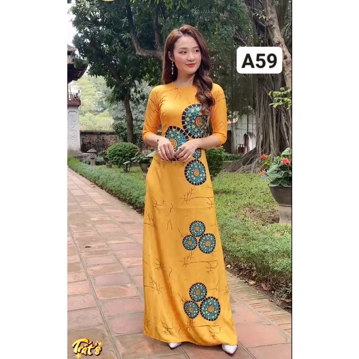 Áo dài in 3d đẹp_áo dài đan linh