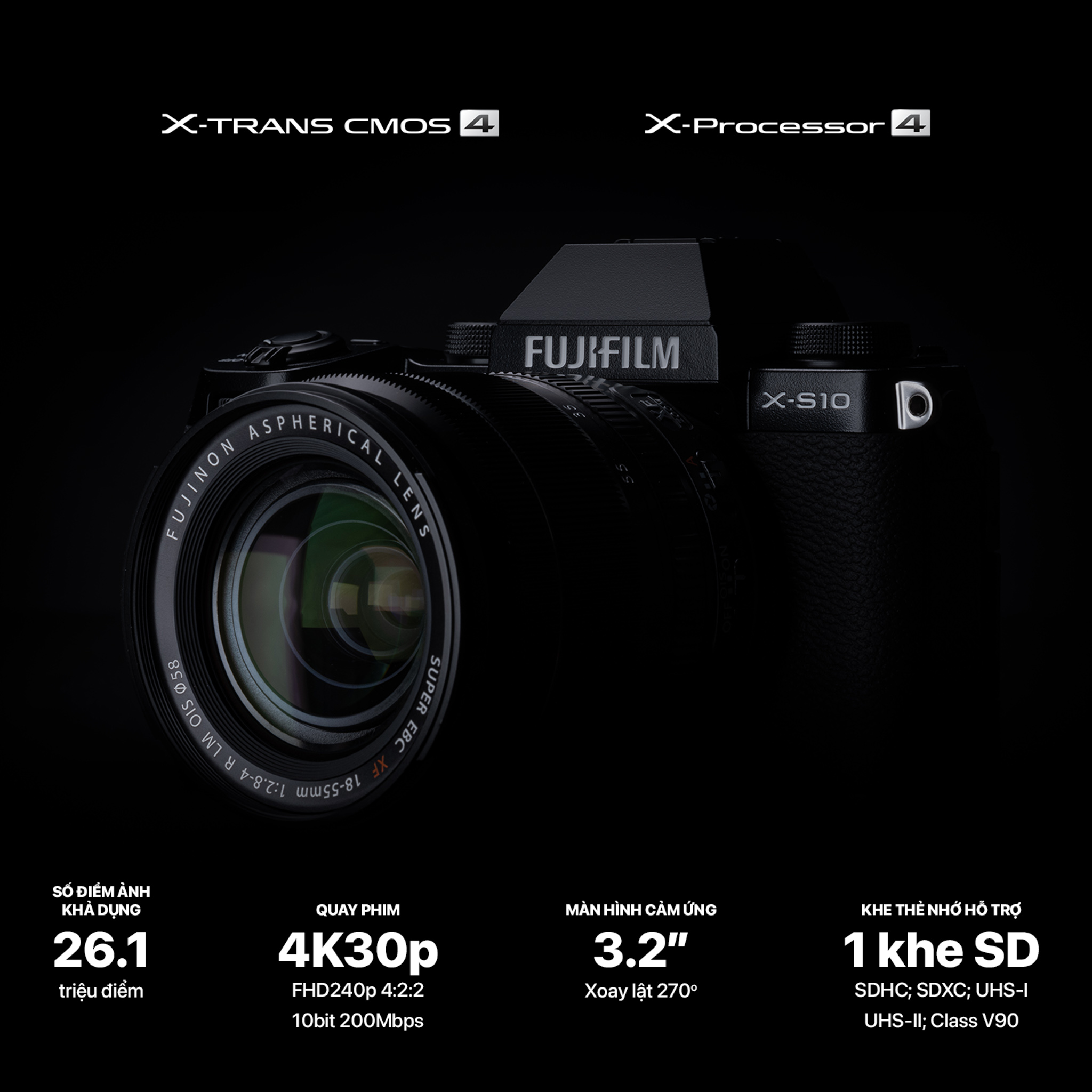 Máy ảnh kỹ thuật số Fujifilm X-S10