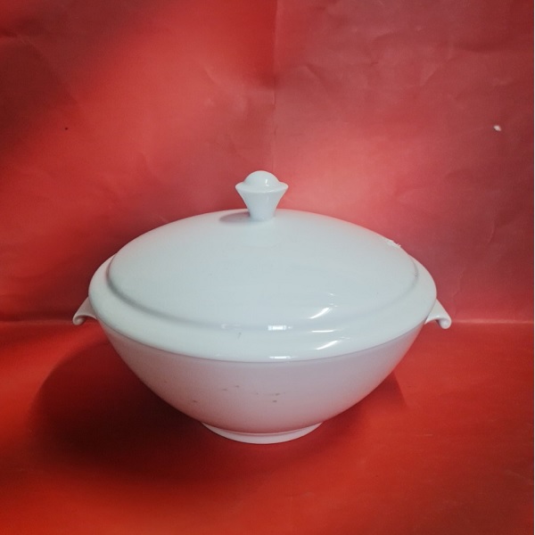 thố sứ trắng Minh Long - thố có nắp sứ Minh Long