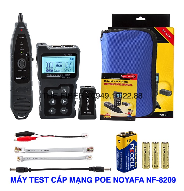 Máy test và dò cáp mạng poe noyafa nf-8209