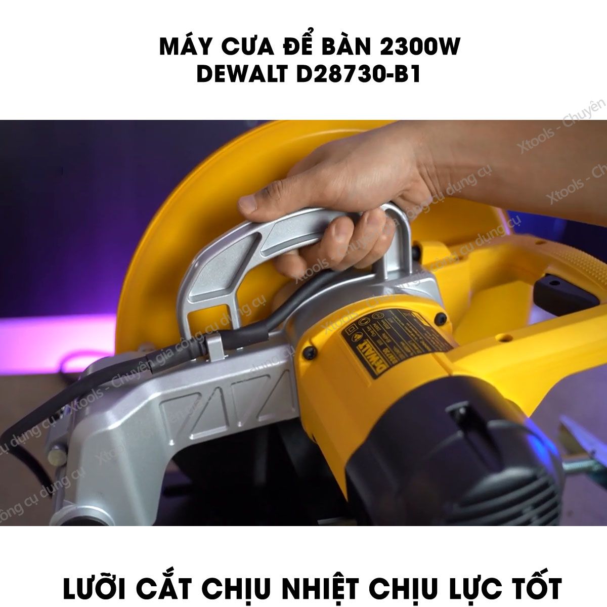 Sawing Machine cut to table 2300W DeWalt d28730-b1 attached saw blade. Miter saw stand solid design easily on any surface, cutting blade heat resistant, good bearing [XTools] [xsafe]