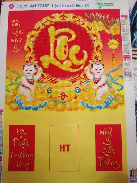 [HCM]Tranh đính đá LỊCH LỘC 77457 (45x65cm)