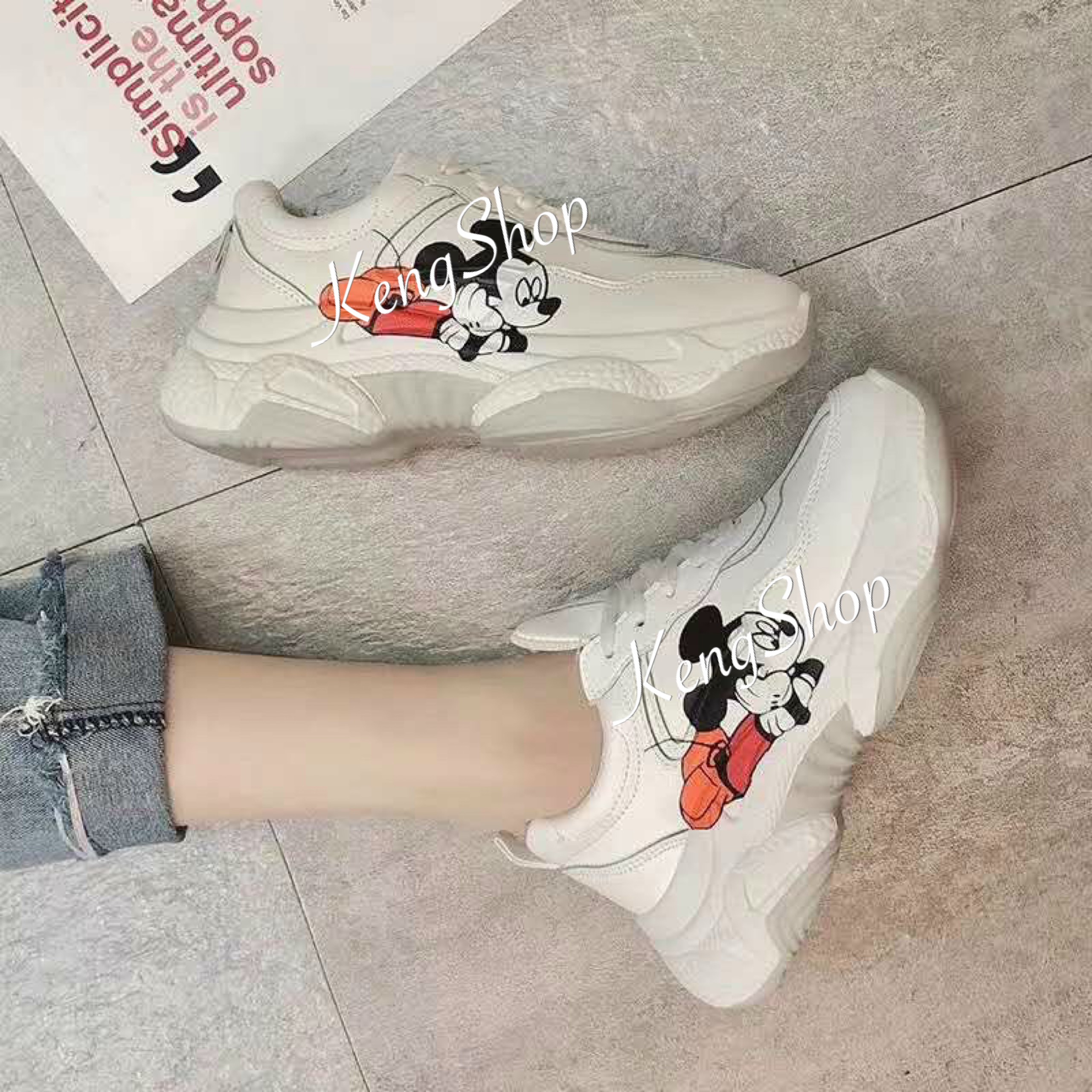 Giày SNEAKER Đế Cao Hình Chuột