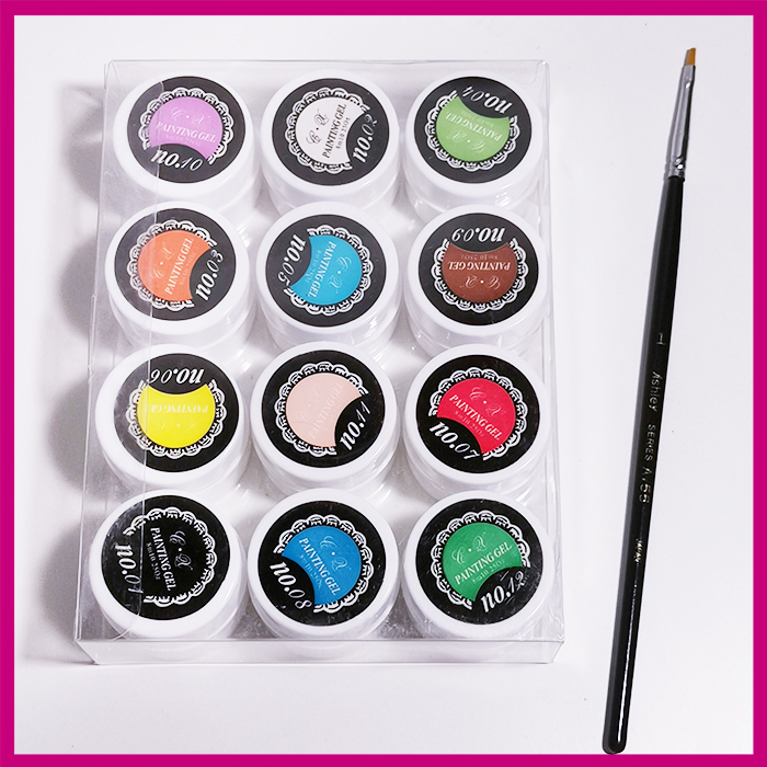 [HCM]Set 12 gel vẽ móng + tặng 1 cọ vẽ móng (số lượng có hạn)