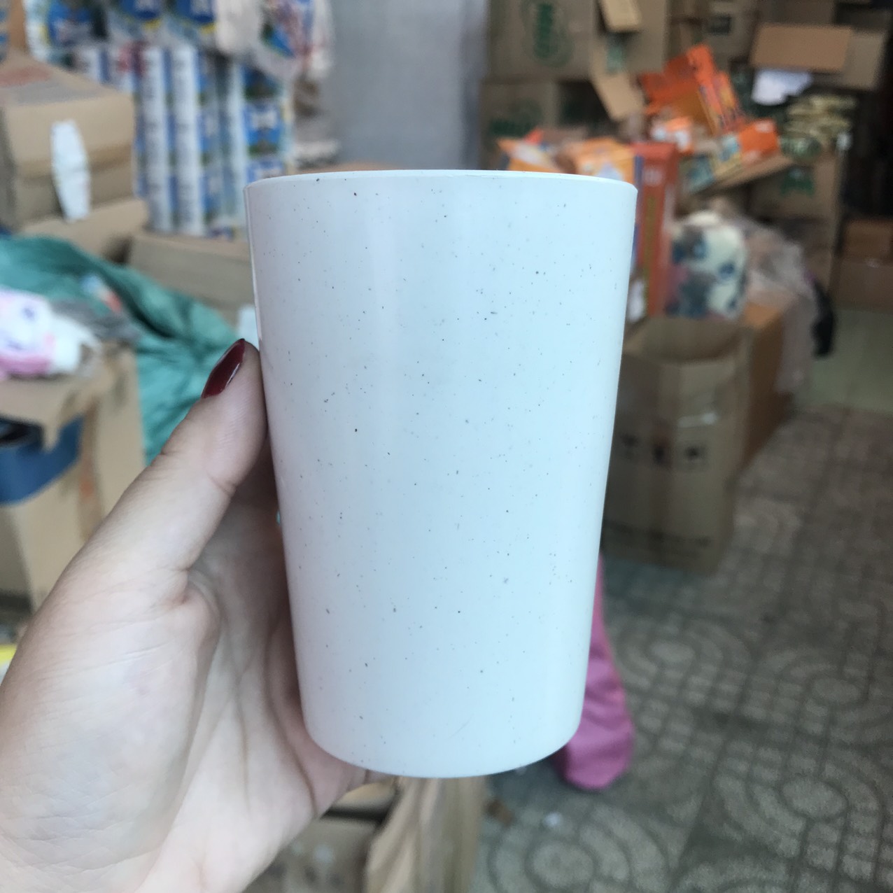 Ly nhựa lúa mạch màu pastel dễ thương 300ml